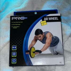 PR Strength Ab Wheel with Yellow and Black Design